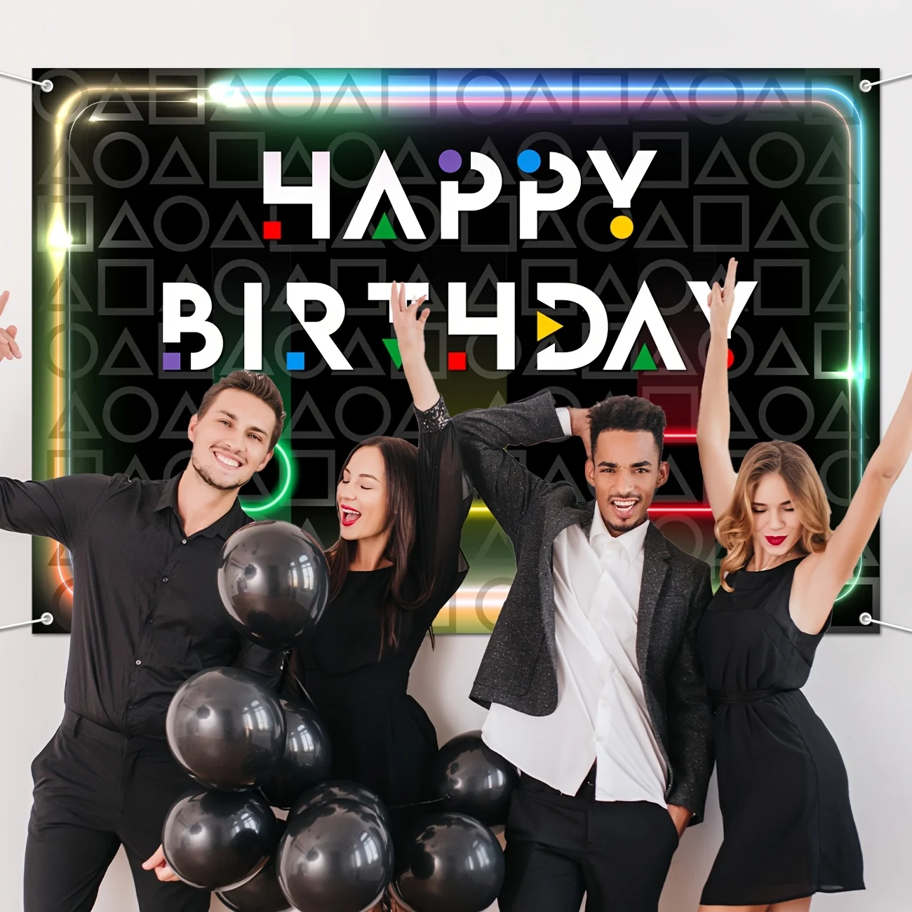 Korean Traditional Game Party Banner Happy Birthday Decoration Gonggi Game Banner Movie Theme Birthday Party Decorations Cute - view 2