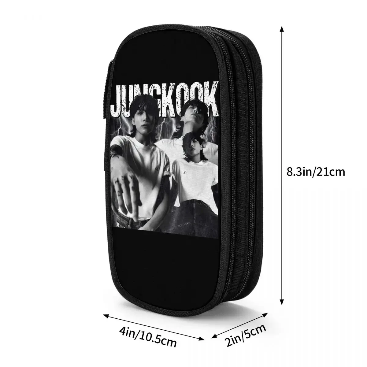 JungKook Kpop Singer Accessories Pencil Case Large Capacity For School Pencil Case Stat for Teens Girls Adults Studenionery Gift