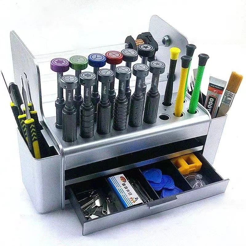 Small Tool Storage Rack Desktop Detachable Toolbox Electronic Repair Tools Organizational Frame Precision Machining Tool Racks