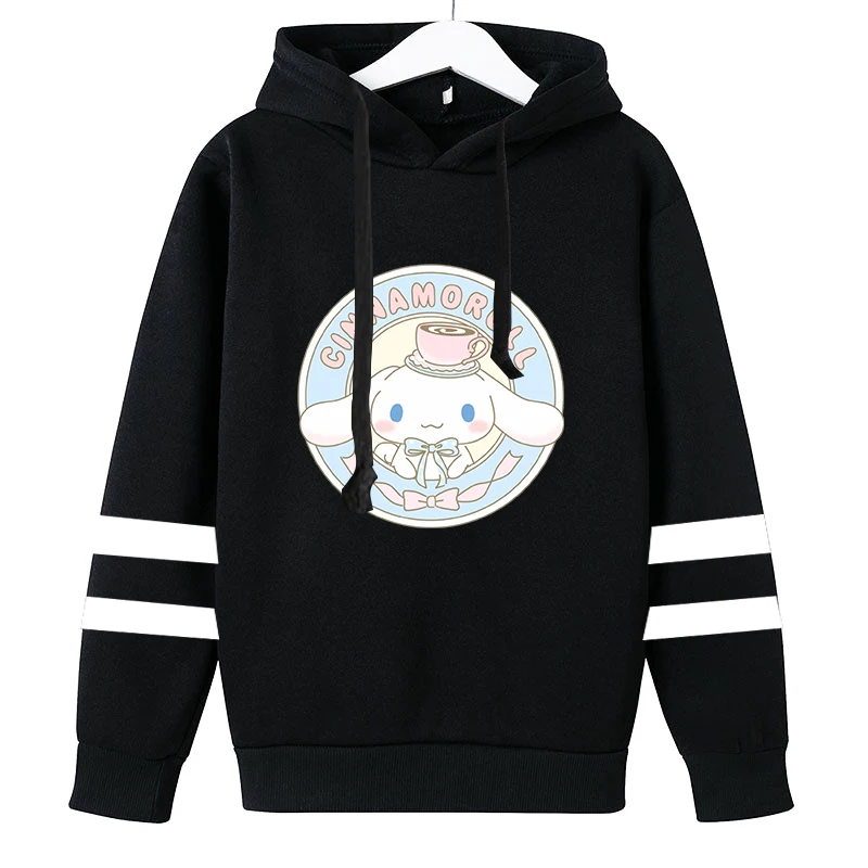 Cute Cinnamoroll Hoodie Harajuku Funny Graphic Streetwear Fashion Women Men Casual College Style Hoodie Sweatshirt