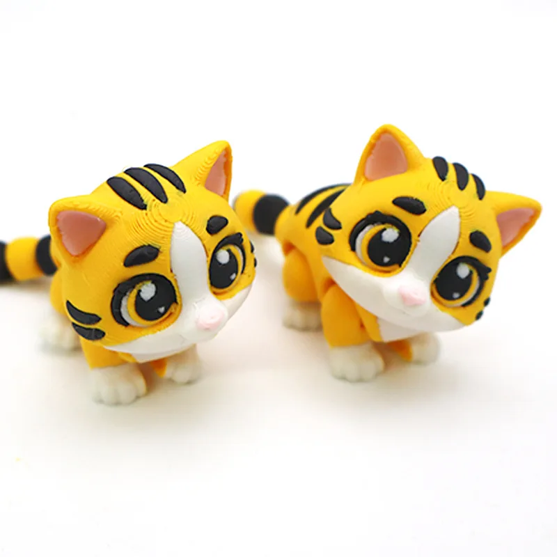 Nowa figurka tygrysa do druku 3D, rękodzieło, ozdoby, wielozłącza, ruchoma, do dekoracji pokoju, prezent dla dzieci, akcesoria domowe, zabawki dla dzieci.