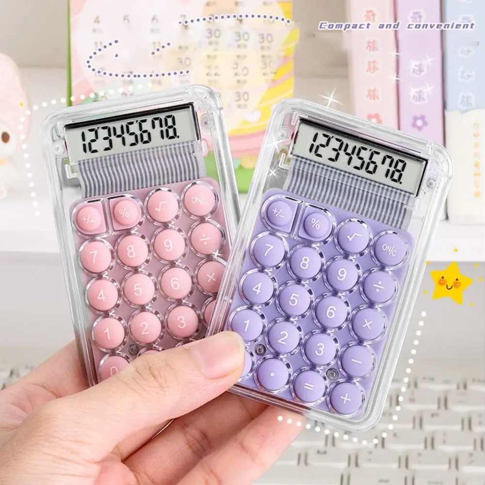 High Quality ABS Calculator Multifunctional Stationery Candy Color Calculator Learning Supplies Mini Electronic Calculator