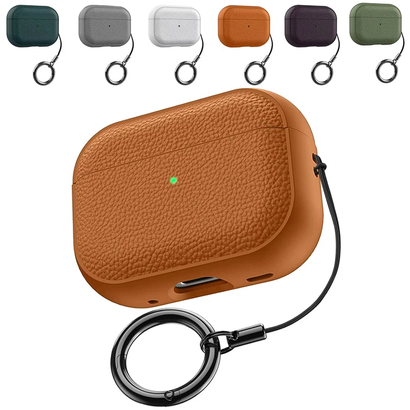 Capa de couro luxuosa para airpods pro 1a 2a geração airpods 4 3 2 1 negócios sem fio bluetooth caixa de fone de ouvido escudo protetor