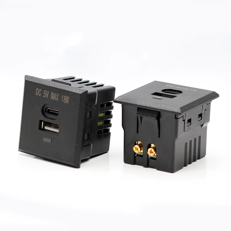 USB desktop socket 18W fast charging PD interface 5V3.6A Type-c mobile phone charging socket embedded card type