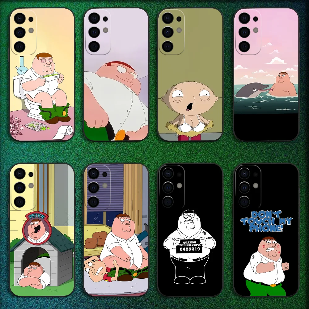 

F-Family PETER Guy Phone Case For Samsung S25,S24,S21,S22,S23,S30,Ultra,S20,Plus,Fe,Lite,Note,10,9,5G Black Cover