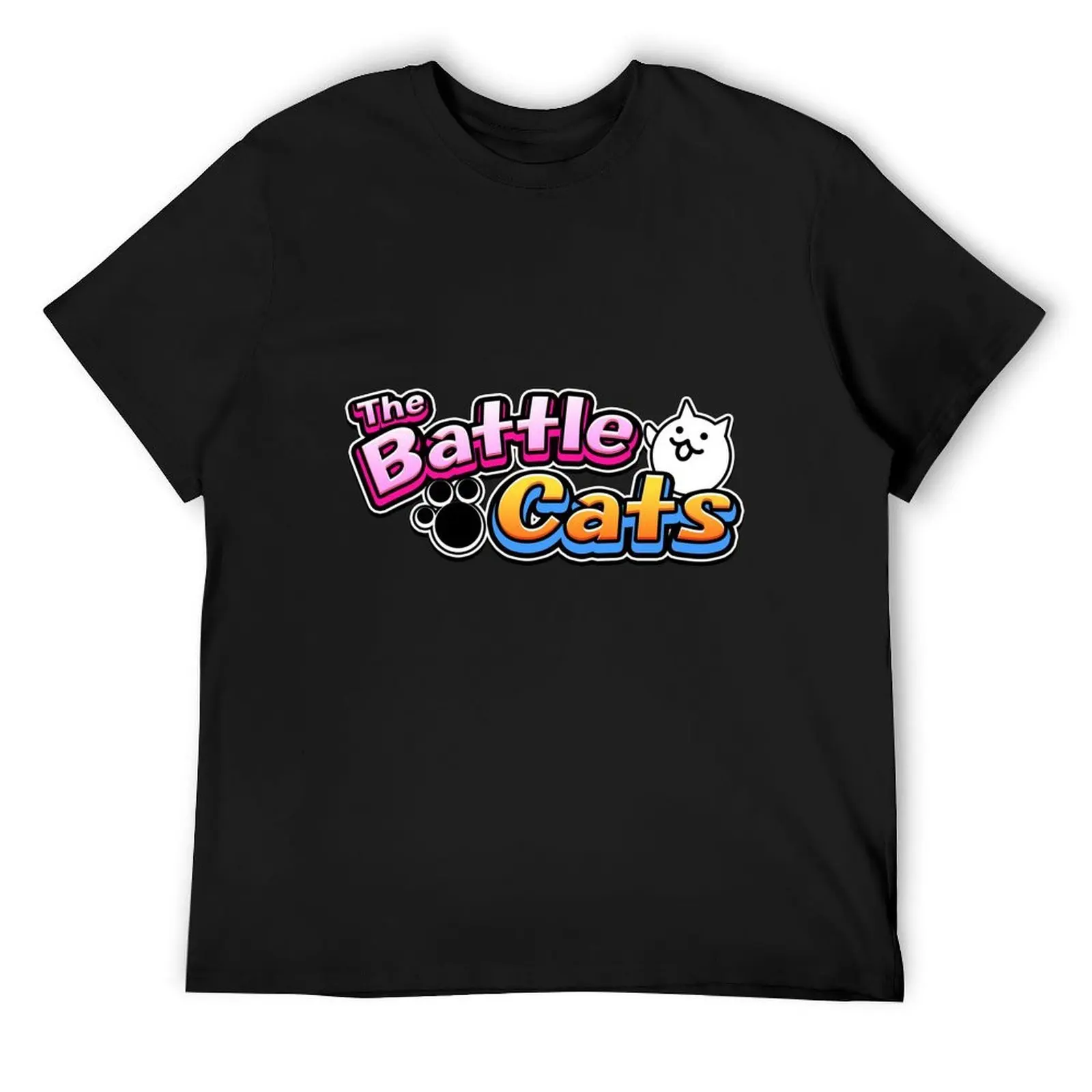 

battle cats logo T-Shirt sweat blue archive anime clothes black t-shirts for men