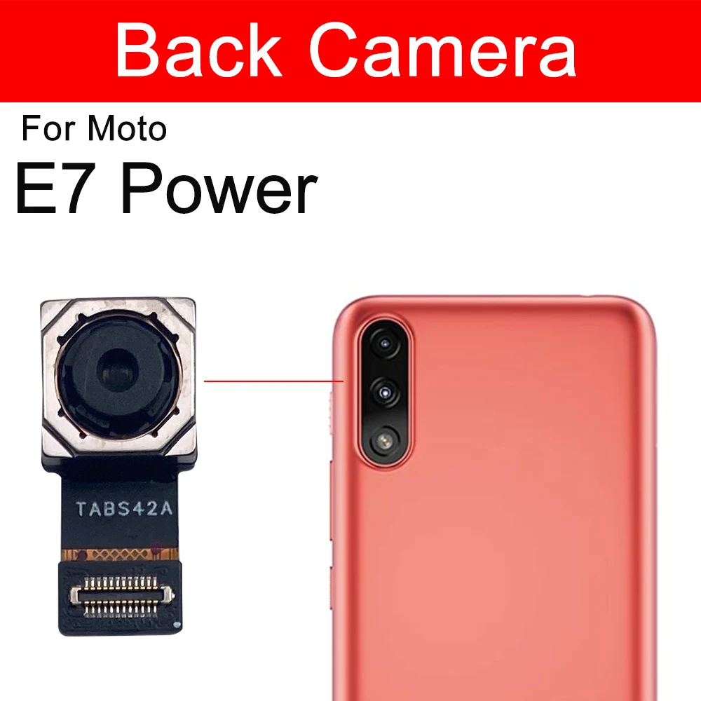 Back Rear Camera & Front Facing Camera For Moto E7 Plus E20 E40 E6S E7 Power E6 Plus Main Small Camera Module Repair Parts