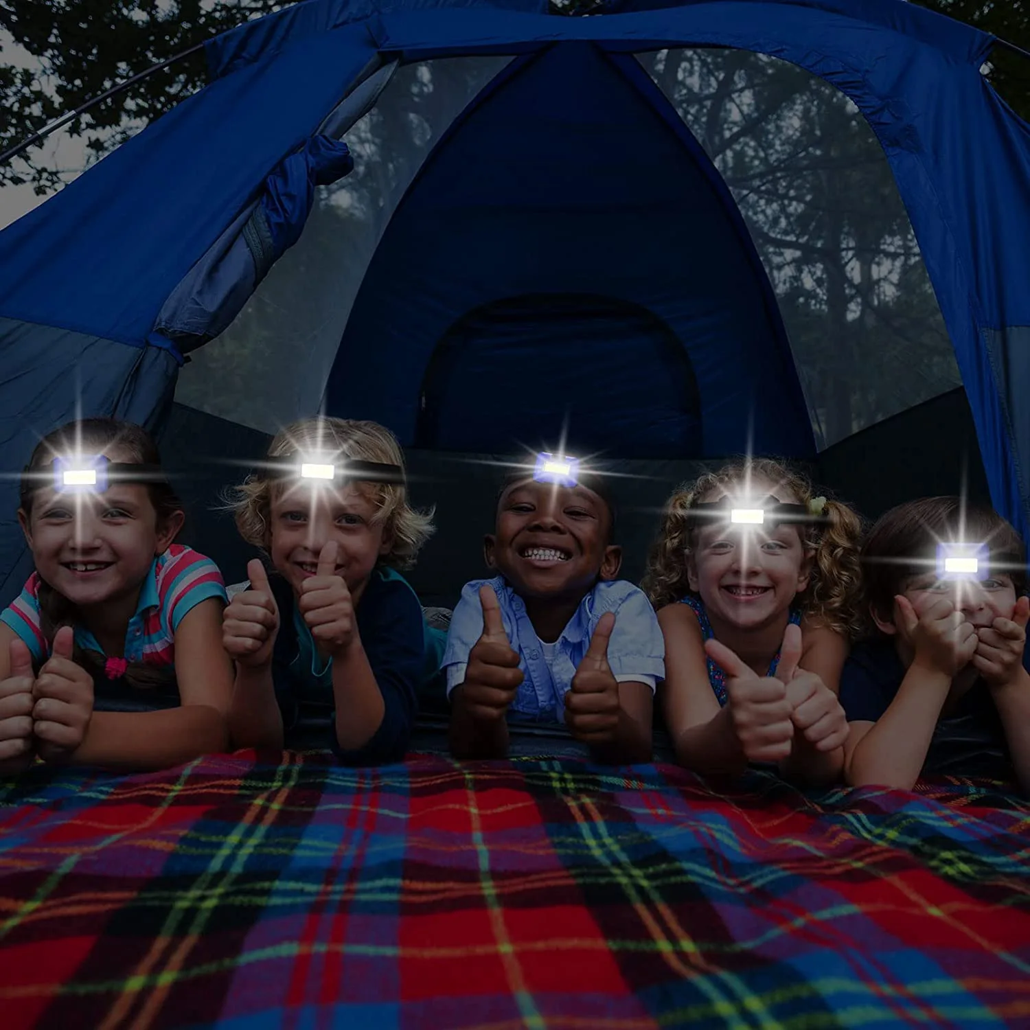 

AF90-30 Pcs Led Headlight Flashlight For Adults Kids Outdoor Flashlight Headlights With Adjustable Headband Waterproof