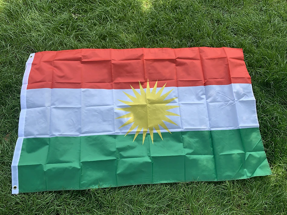 BANDE DE SKY bandera kurda 60x90cm 90*150cm bandera de Kurdistan colgante bandera kurda de poliéster y bandera de decoración del hogar de Bannes