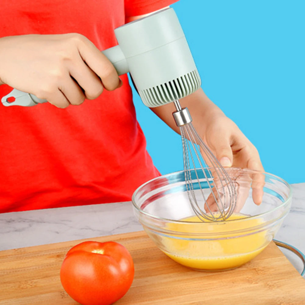 

MINI Household Cordless Portable Electric Hand Mixer,USB Rechargable Egg Beater with 2 Detachable Stir Whisks for Whipping