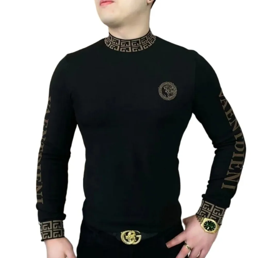 

Осенне-зимняя мужская роскошная повседневная базовая рубашка, повседневная универсальная, немецкий бархатный тренд, очень большой размер