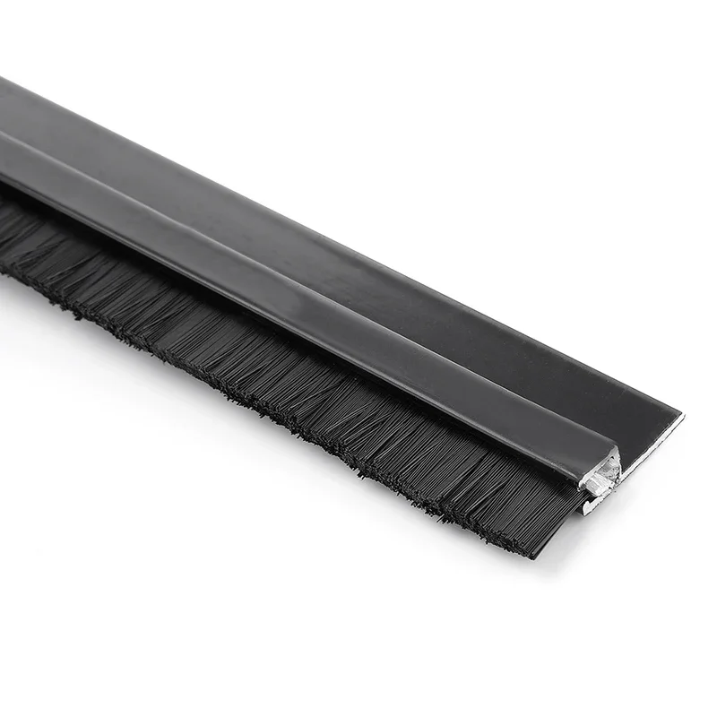 Door Sweep Seals Brush Detachable Dismountable 10/20/30/40/50/60/70/90/100mm Door Bottom Sweep Black Nylon Brush