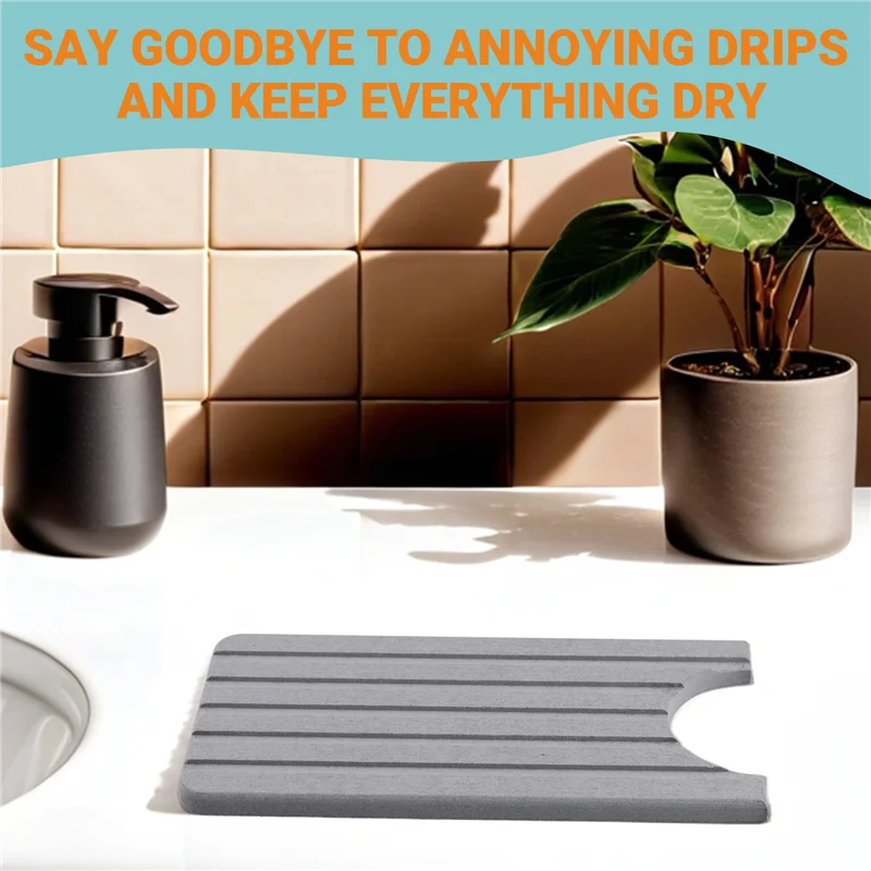 A59E-حصيرة صنبور لحوض المطبخ، حصيرة الصنبور، حصيرة التجفيف لطاولة المطبخ، واقي رذاذ حوض المطبخ، حصيرة التجفيف