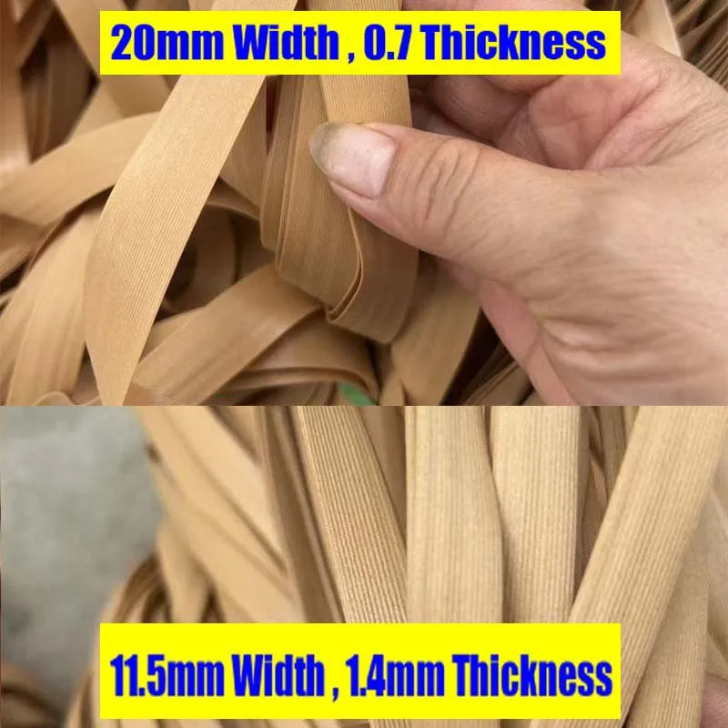 500g 20/11.5mm Width Light Yellow Flat PE Rattan UV Resistant Waterproof Plastic Weaving Material for Rattan Chair Lobster Chair