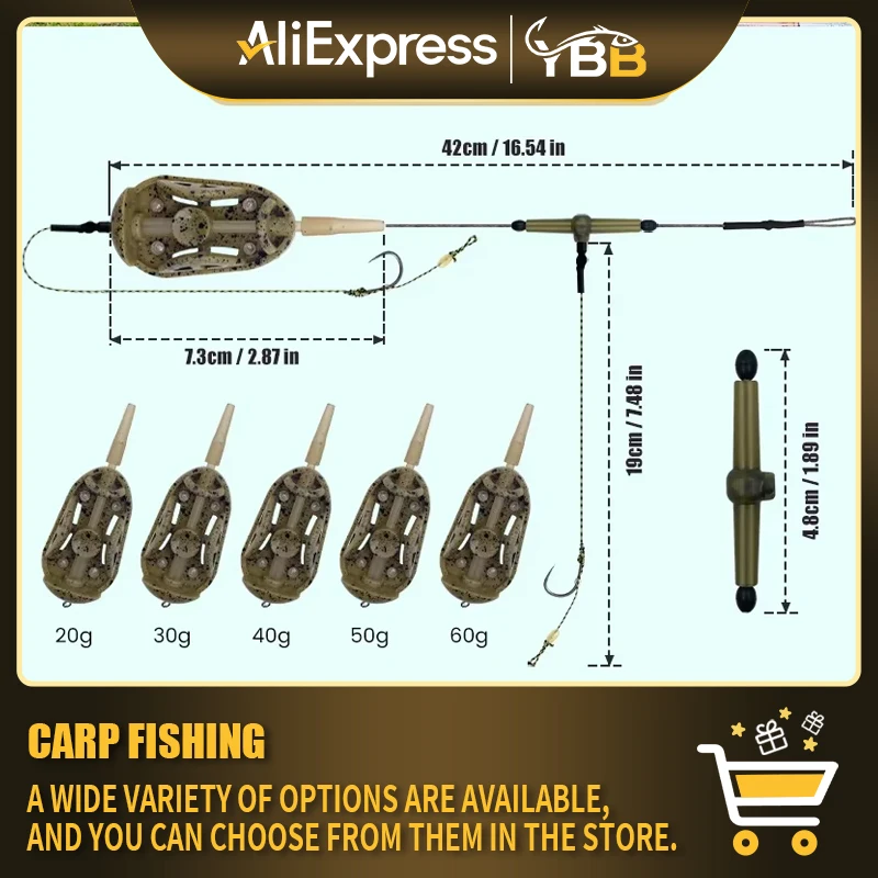 Pre-Tied Carp Fishing Hair Rigs for Method Feeder Ready Made Carp Rig System for Bottom Bait Fishing