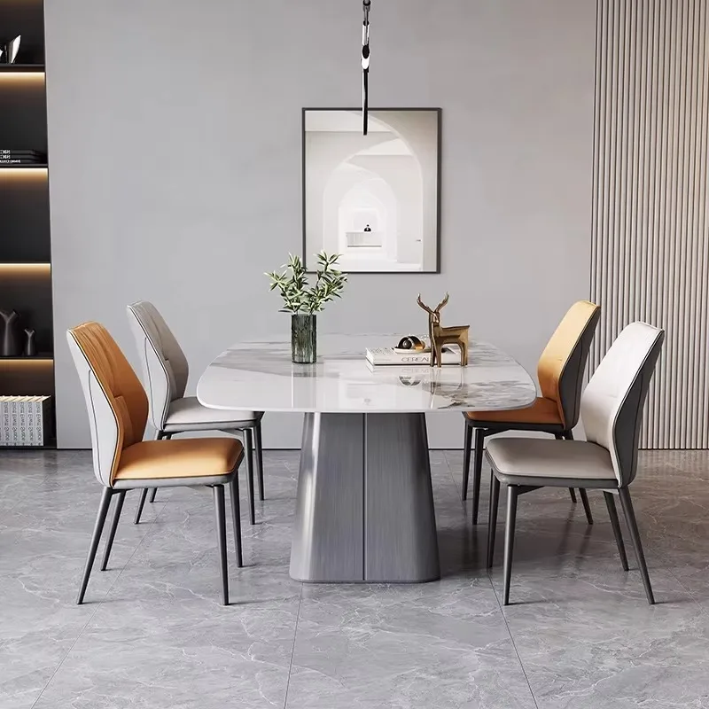 Hot Selling Modern Luxury Dinning Set With With Dining Table Modern Luxury Sintered Stone Dining Table Set Dinner Table For Home