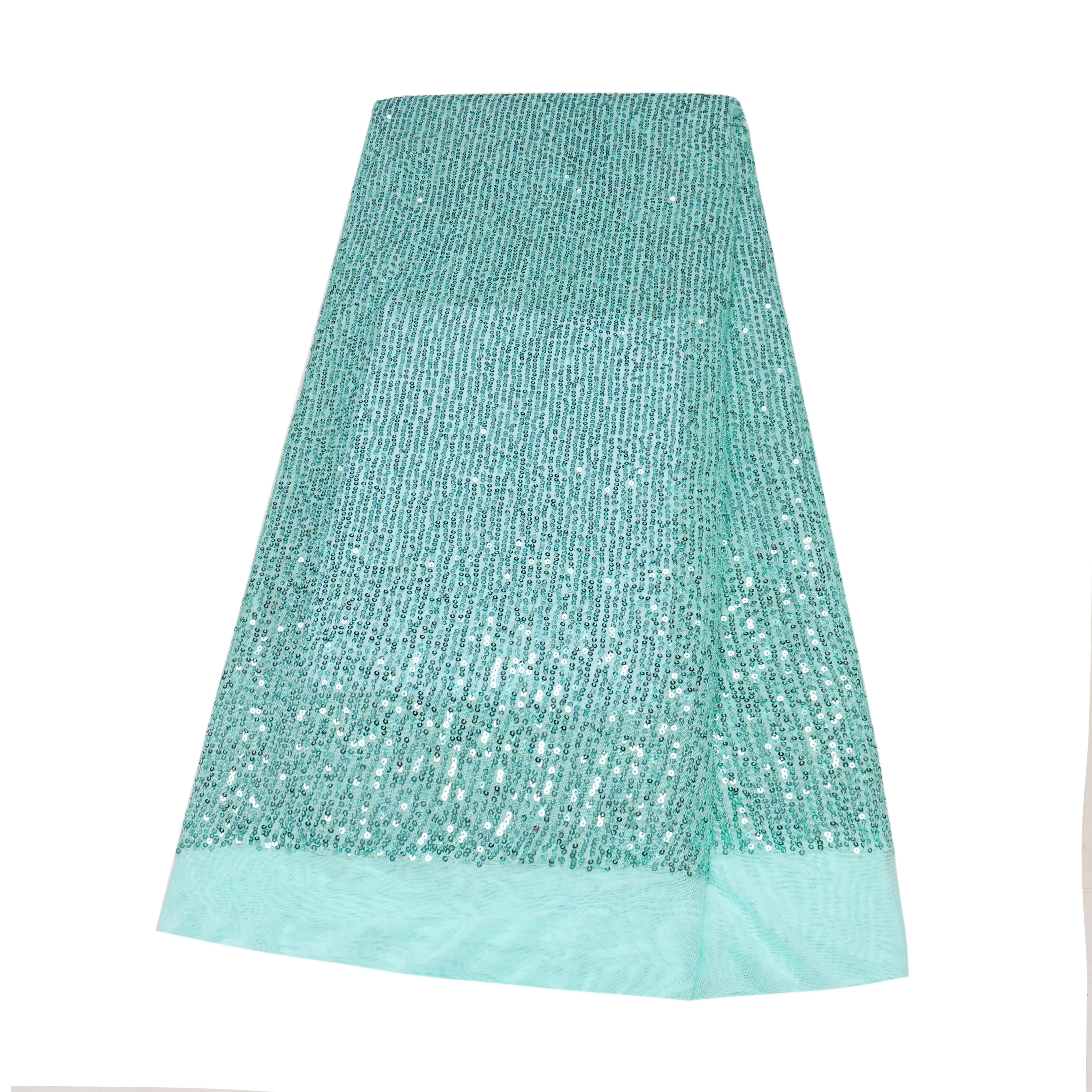 5 Yards Luxury High Quality African Lace Fabric French Net Sequin Fabric Nigerian Sewing Embroidery Tulle Occasions Celebrants