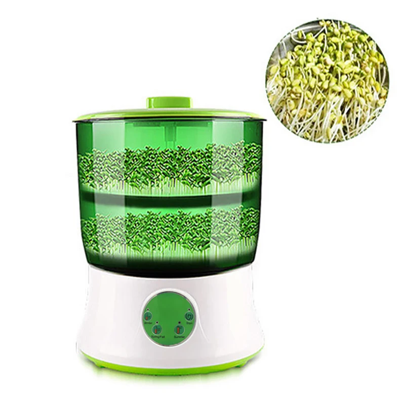 Imagem -06 - Fabricante de Sprout de Feijão Elétrico Termostato Faça Você Mesmo Mudas Vegetais Verdes Balde de Crescimento Máquina Automática Germinadora Bud