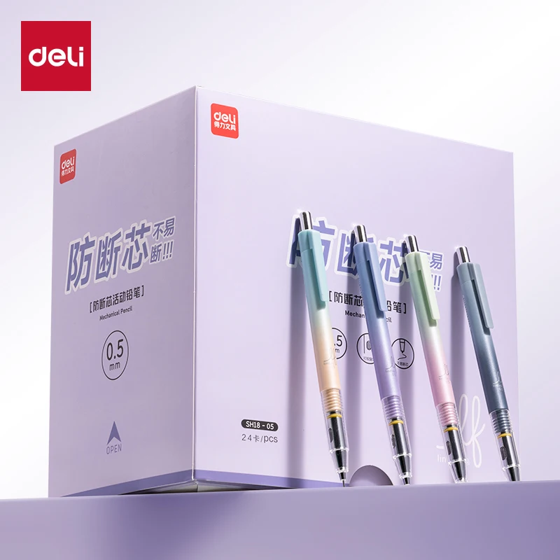 

Deli 4pcs 0.5mm/0.7mm Cute Mechanical Pencils School&Office Supplies Propelling Pencil Drawing Sketch Tools Stationery Gift