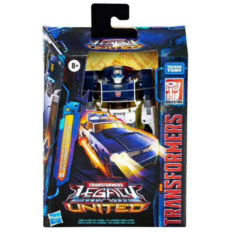 Hasbro In Stock 14cm Original Action Figure Transformers Legacy United Deluxe Chase Model Toy Hobby Robot Gifts