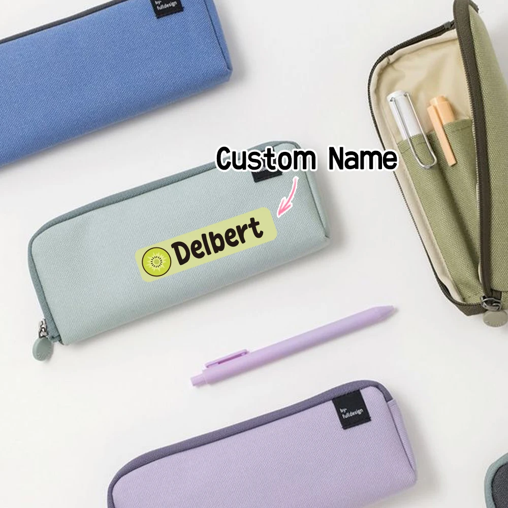 Custom Cartoon Name Sticker,Transparent DIY Birthday Gift Stickers for Kids Name Labels for School Bag Bottles Box Mug Uniform view 3