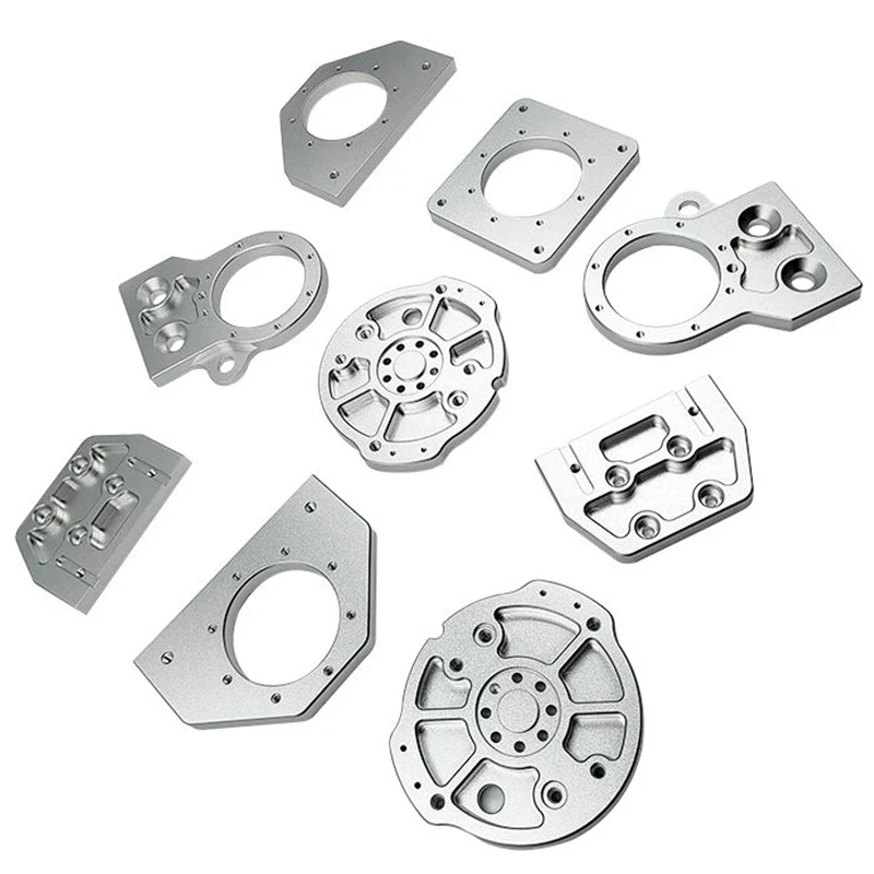 Precision 5-Axis CNC Machining Lightweight Aluminum Bearing Housing, Brushed Finish Custom Equipment Transmission Mount Frame