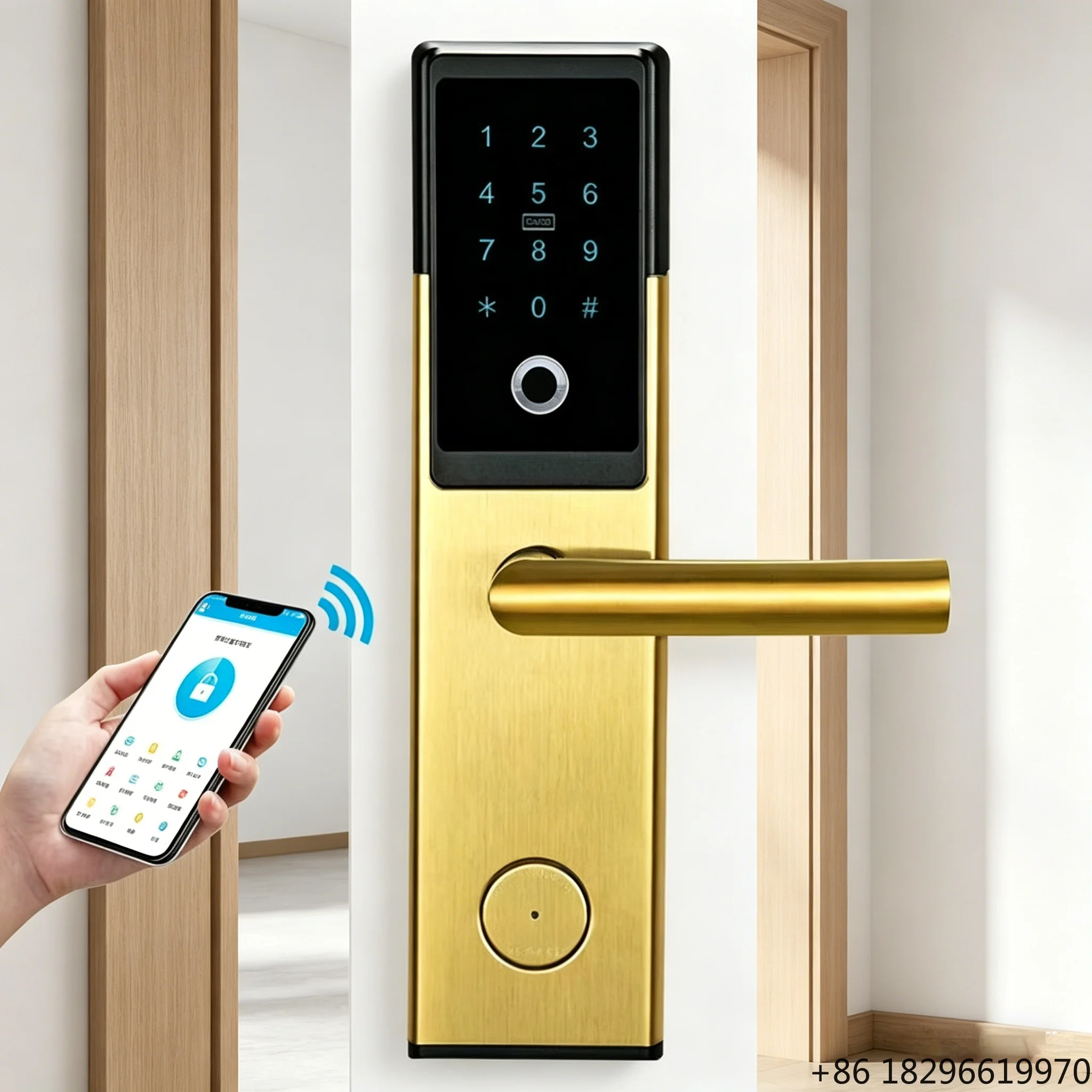 Smart Lock Door for Houses Lock Door Smart Home Stainless Steel Lock with APP Control for Apartment Office