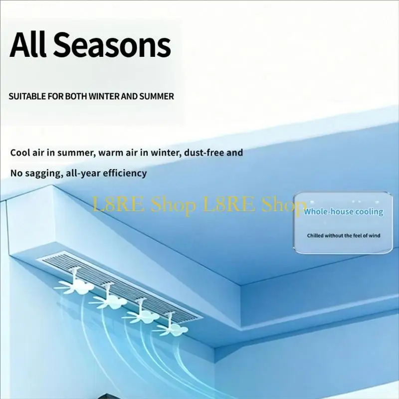 L8RE Universal Clip On Adjustable Air Baffle Windmill Shaped Conditioning Guide Fan For Living Room Bedroom And Study Use In
