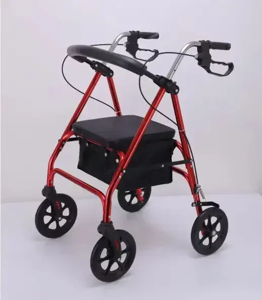 Aluminum Folding Walking Aid Disabled Adult Elderly Rollator Walker