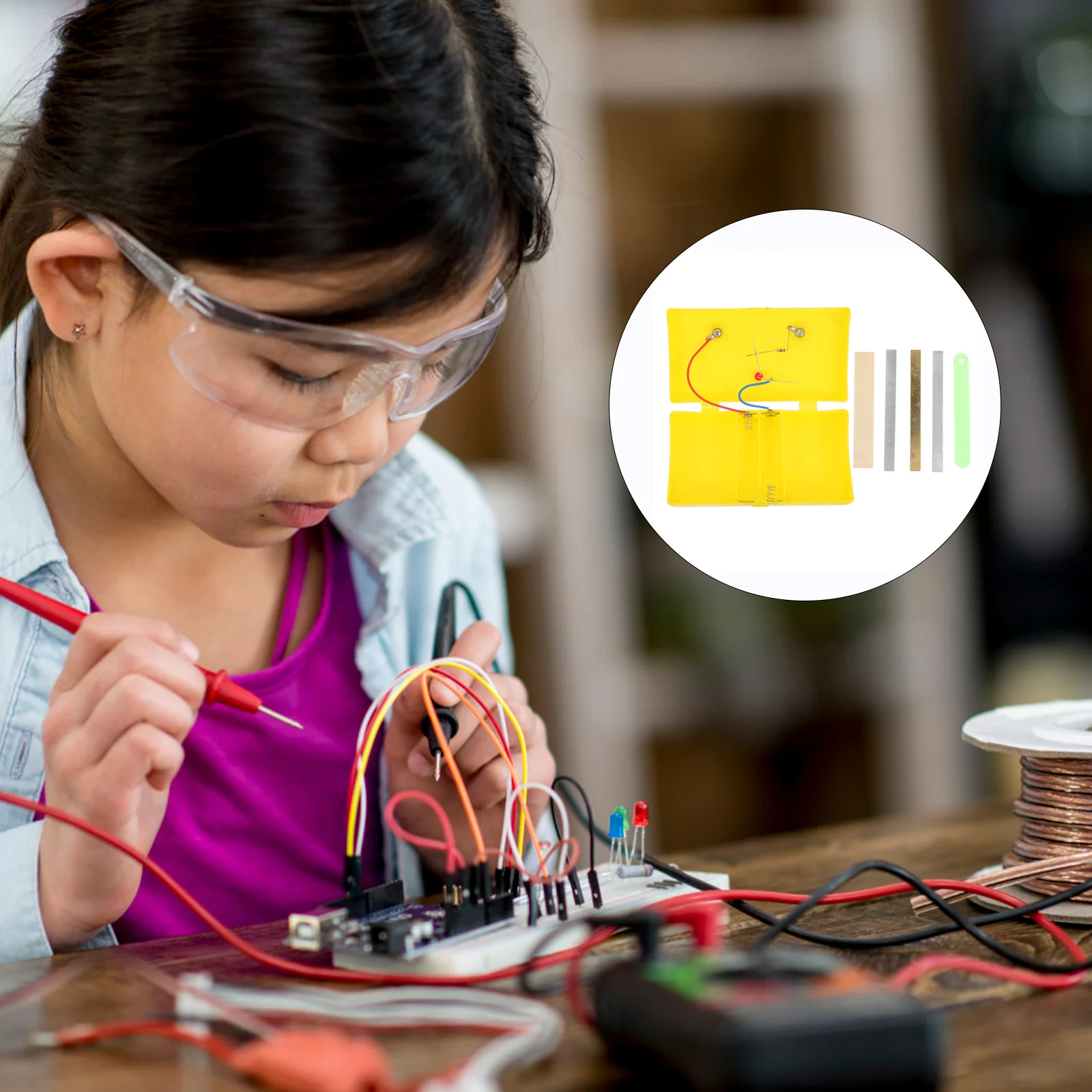 

Conductive Experiment Material High Grade Plastic Teaching Device Portable Physics Learning Kit Science Conductivity Tool