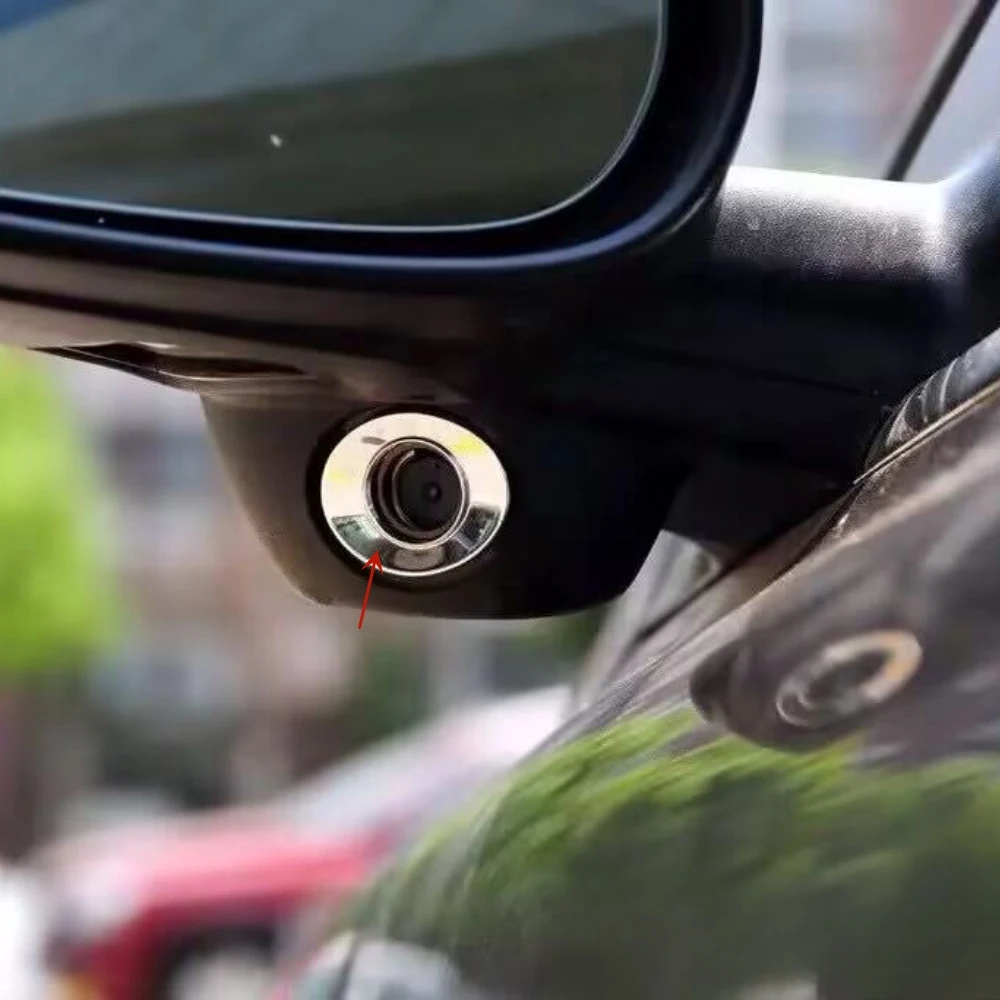Car Rearview Reversing Mirror BLIS Chrome   Plated Ring Trim For XC90 XC60 S80L S60 V60 S40