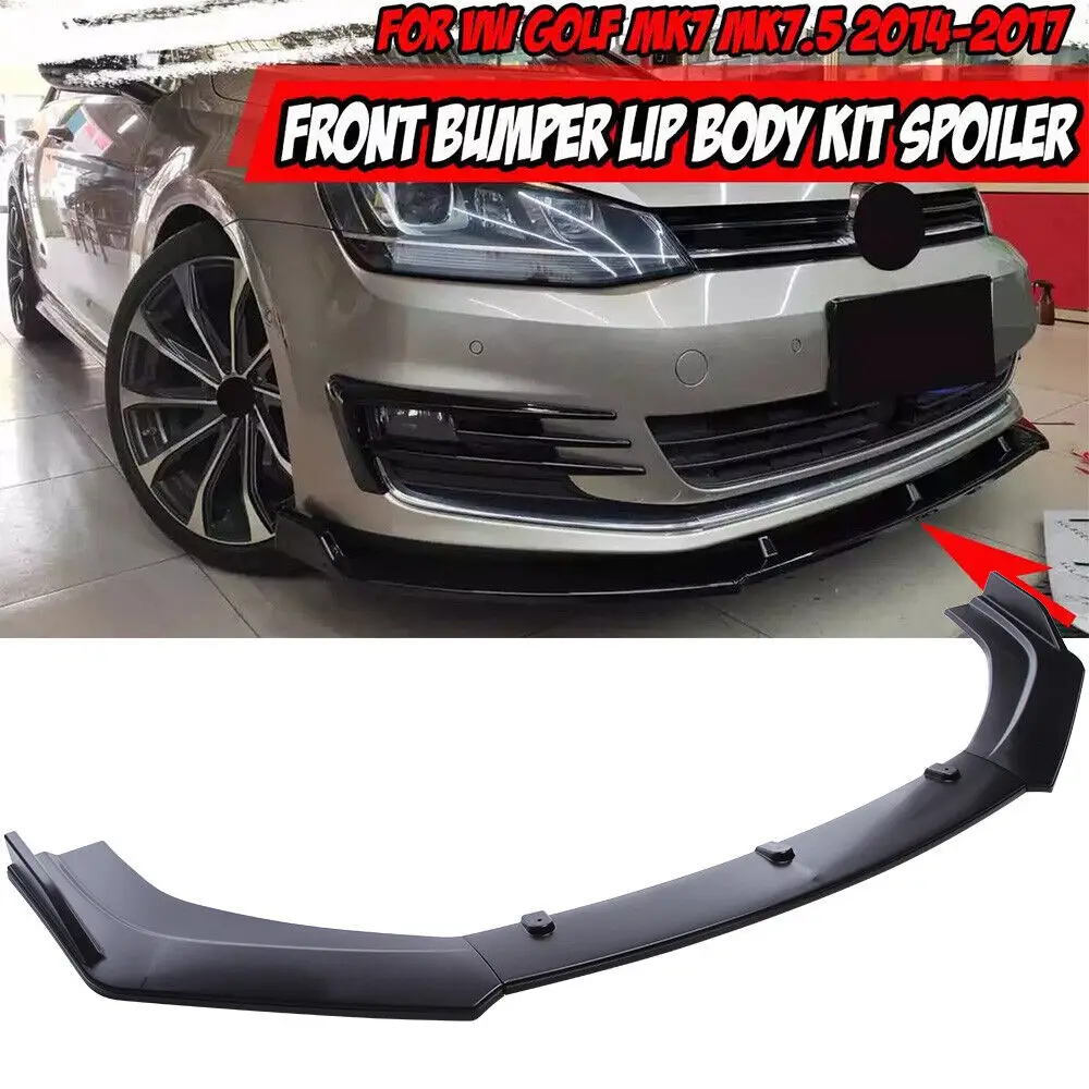 LAICY For VW Golf MK5 MK6 MK7 MK7.5 GTI GTD R Front Splitter Bumper Lip Chin Spoiler Body Kit Car Splitter Diffuser Lip Air Dam