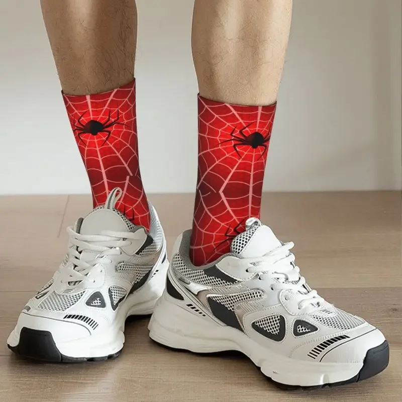 Spiders Web Men\'s Crew Socks Unisex Fashion 3D Print Dress Socks