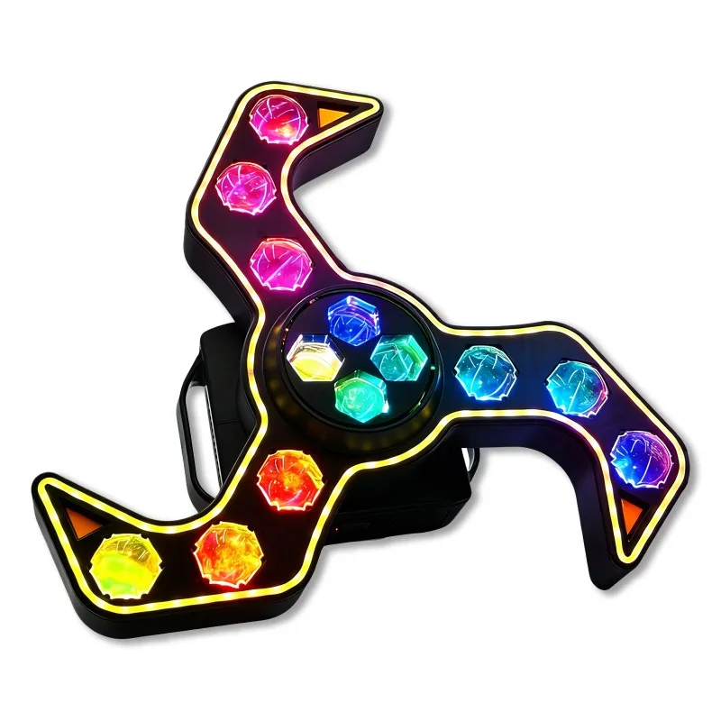 Stage 9x10W LED 4-in-1 Rotating Arc Beam Strobe Voice Activated Club Bar Party