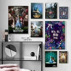 Canvas Painting Alice in Wonderland Movie Print poster Bedroom Home Decoration Modern Wall Art Oil Painting Poster Picture