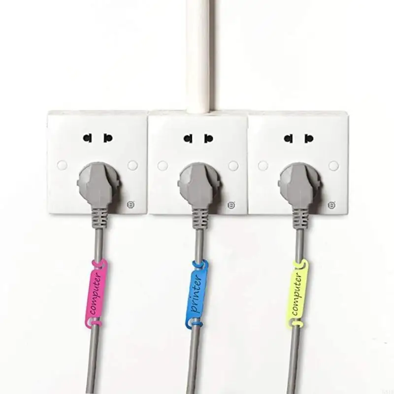 581E Cable Tags Cable Labels Multicolor Cable Identification Marking Signs Cord Management Wire Organizing Management Labels