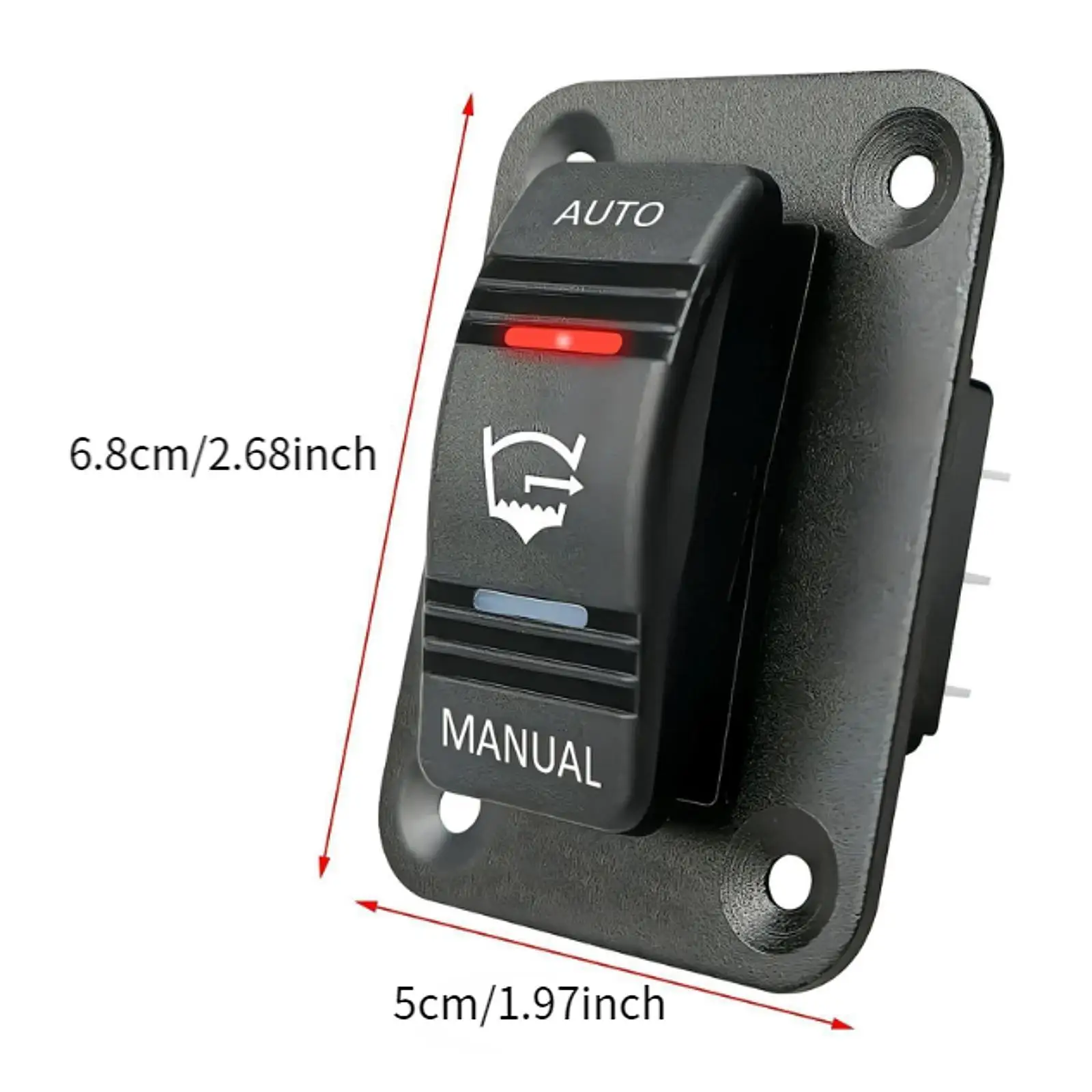 Rocker Bilge Pump Switch Panel 20A with LED Pre Wired 3 Way 12V 24V IP68 for