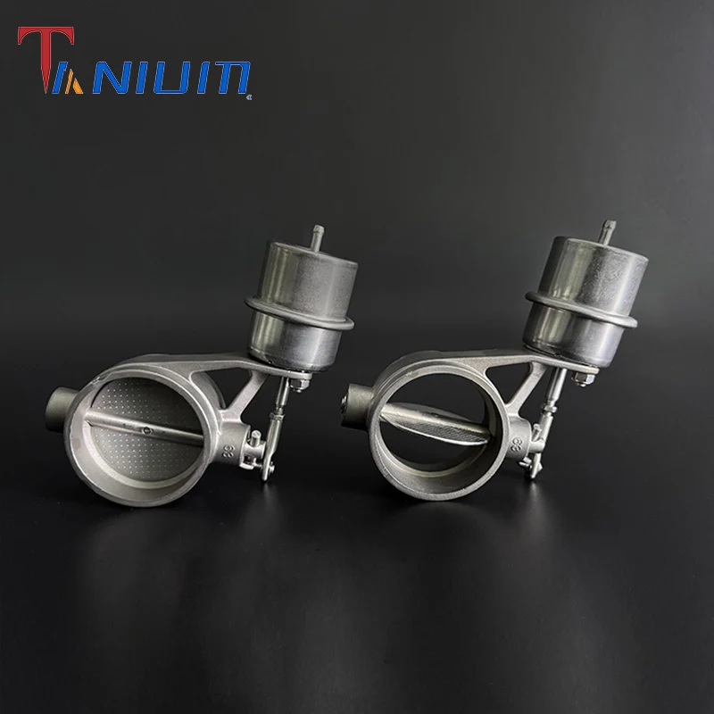 Universal 51-101.6mm Titanium Exhaust Muffler Vaccum exhaust control valve set with vacuum actuator
