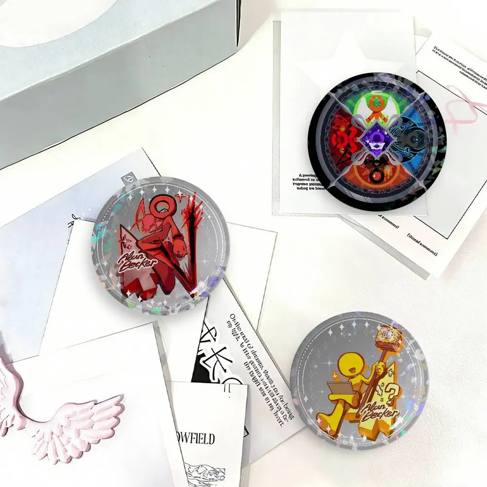 Animation Cartoon A-Alan B-becker Laser Badge Creative Brooches Backpack Accessories Make Great Gifts For Friends Children