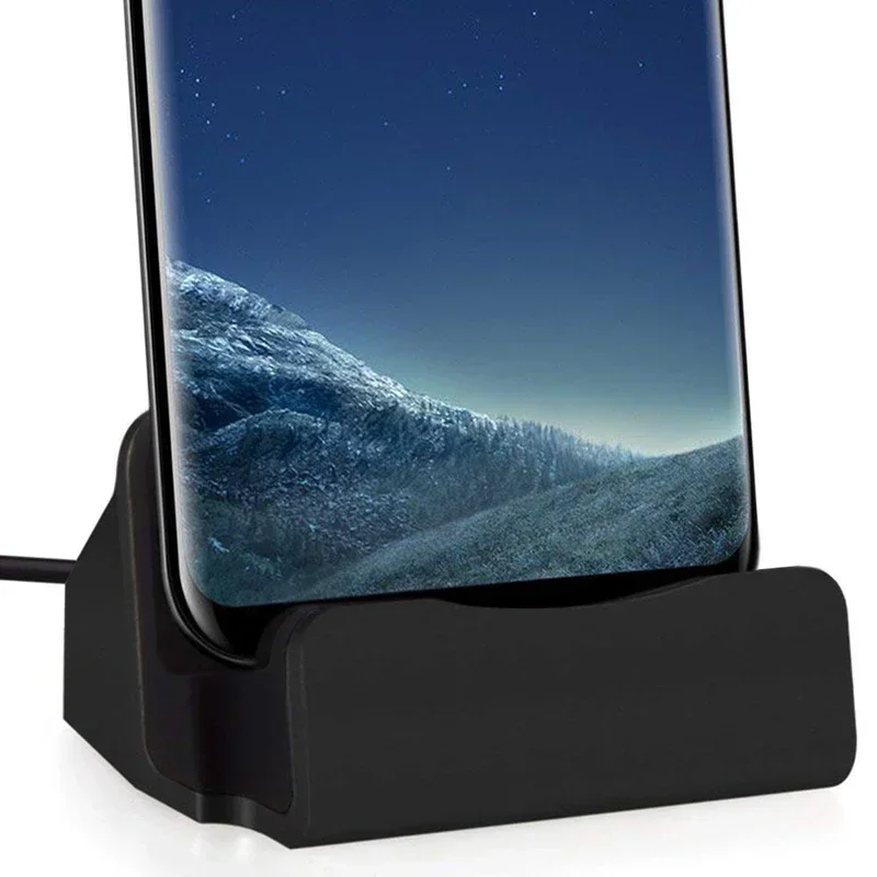 Type C USB Dock Charger for IPhone 15 Pro Max Samsung S24 S23 S22 S7 S6 S8 Plus Micro Cradle Dock Station Stand Charging Base