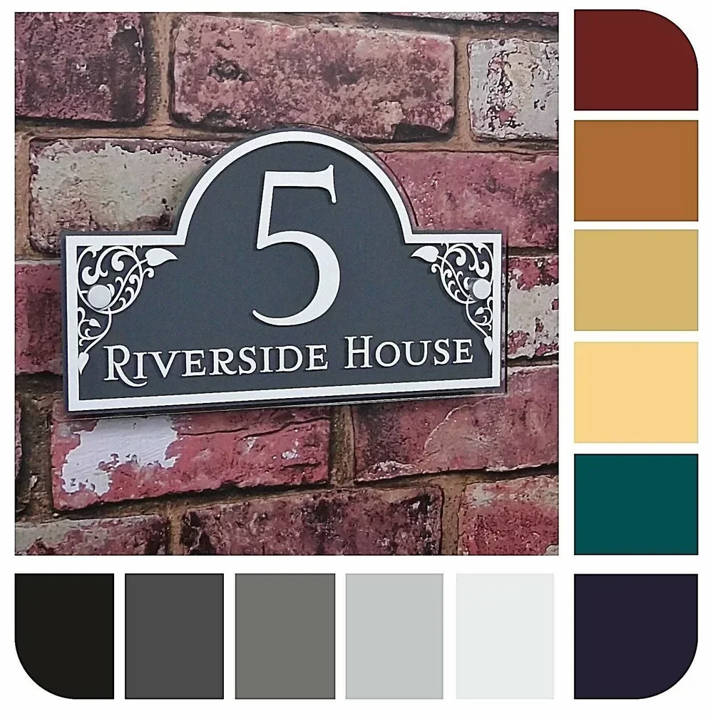 CUSTOMIZED HOUSE SIGN NAME NUMBER PLAQUE STREET ADDRESS PLATE PERSONALISED MADE TO ORDER