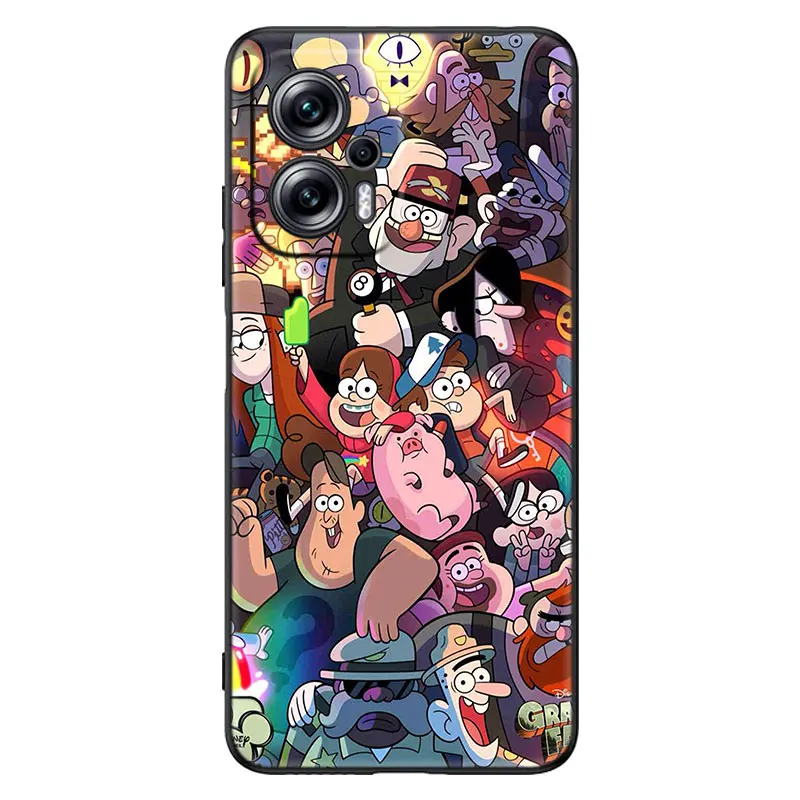 Gravity Falls Black Phone Case For Xiaomi Mi POCO X4 X3 NFC X2 F4 F3 GT 5G C3 C31 C40 F1 M5 M5S M4 M3 M2 F2 Pro Cover