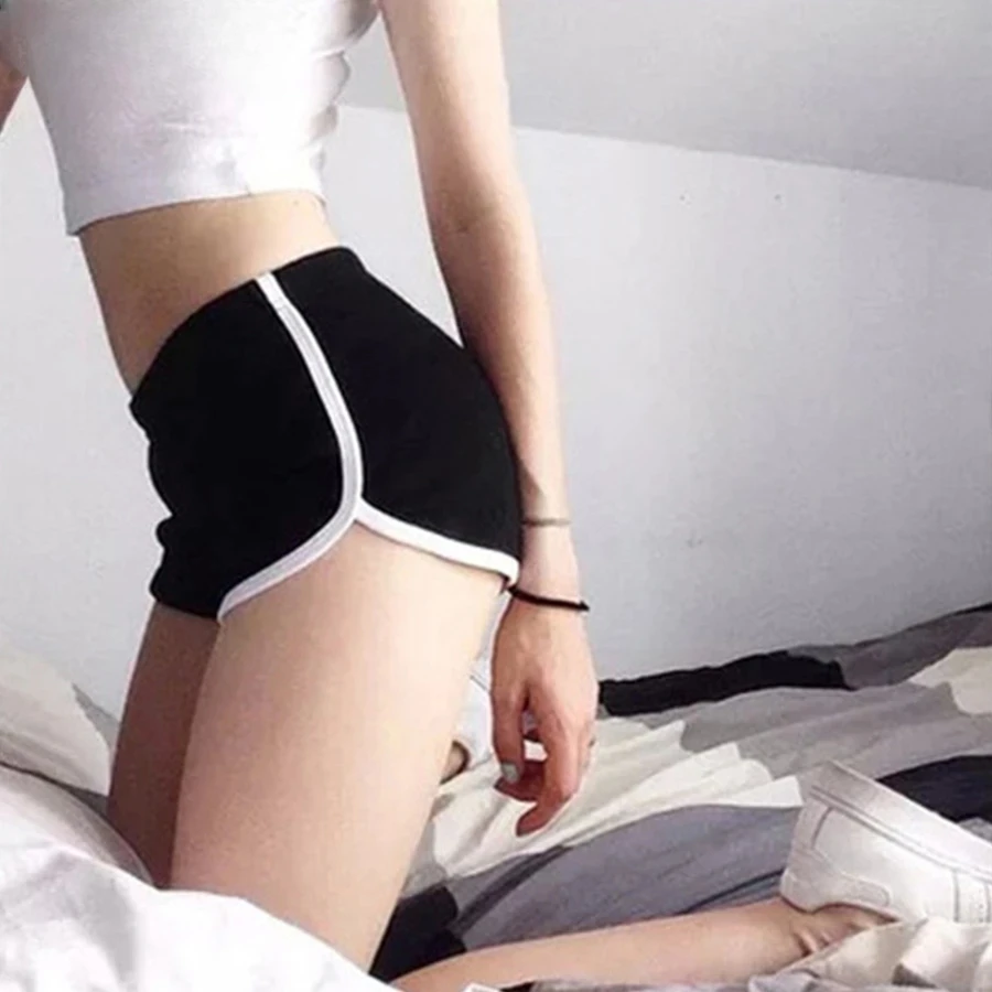 

Fashion Stretch Waist Casual Shorts Woman High Waist Black White Shorts Harajuku Beach Sexy Short Women'S Clothing