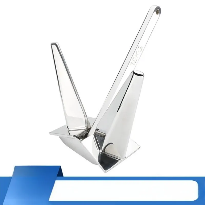 Ancla de acero inoxidable 316, 12 kg, tipo Boer, con garra grande, para yates, ancla Hall, TW Balance, especial para barcos