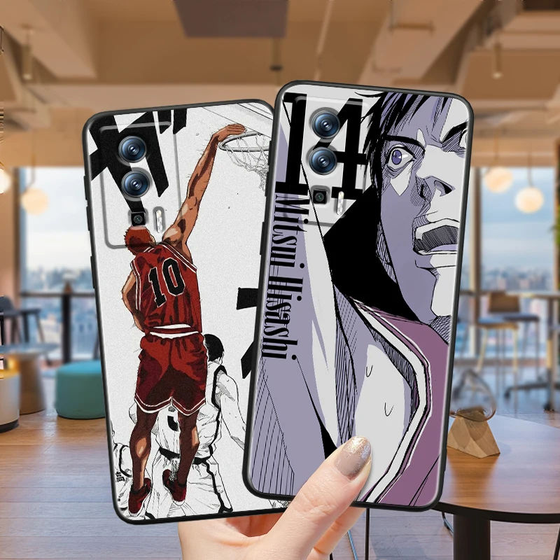 SLAM S-Sakuragi DUNK Fire For Xiaomi Redmi 9A 9C 9AT 10C 9 9T 10 12C 13C A3 12 K60 A1 K50 K40 5G Black Soft Phone Case