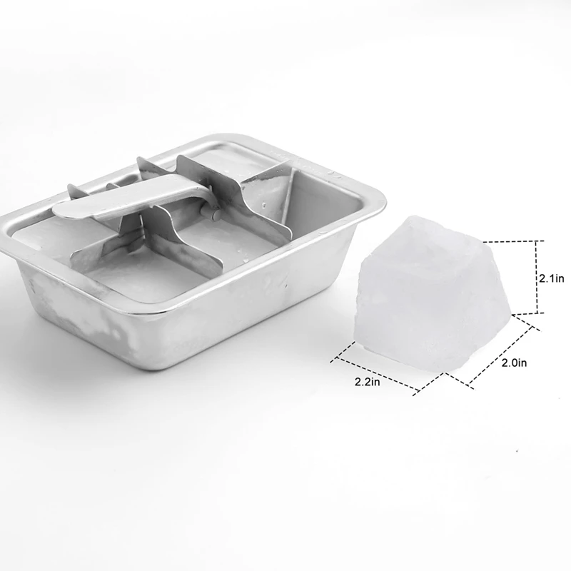 3 Packs 6-Slot IceCube Tray with Easy Release Handle Stainless Steel IceCube Tray for Making Various IceCubes-AD23