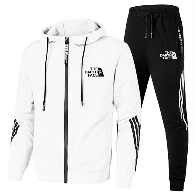 2024 Men's Suit Two-Piece Tracksuit Casual Sports Jacket+Trousers Harajuku Spring And Autumn Hoodie Sportswear