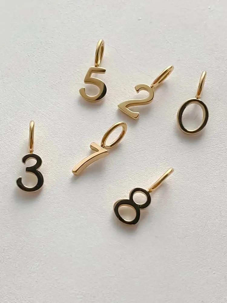 EManco – breloques numériques en acier inoxydable, éléments numériques de Style minimaliste, fabrication de colliers, Bracelets, bijoux à faire soi-même