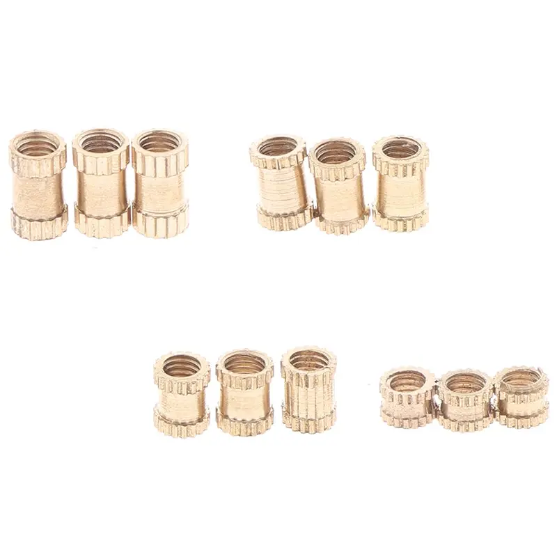 100pcs Brass Insert Nut Set Hot Melt Knurled Thread Heat Injection Molding Embedment Copper Nut M3  for Attach 3D Print