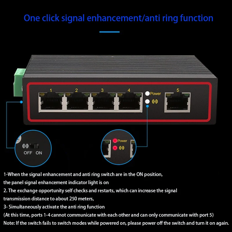 Network Switcher Game Ethernet Switch RJ45 Hub RJ-45 LAN Adapter Internet Splitter Adapter dock station 100mbps Industrial grade